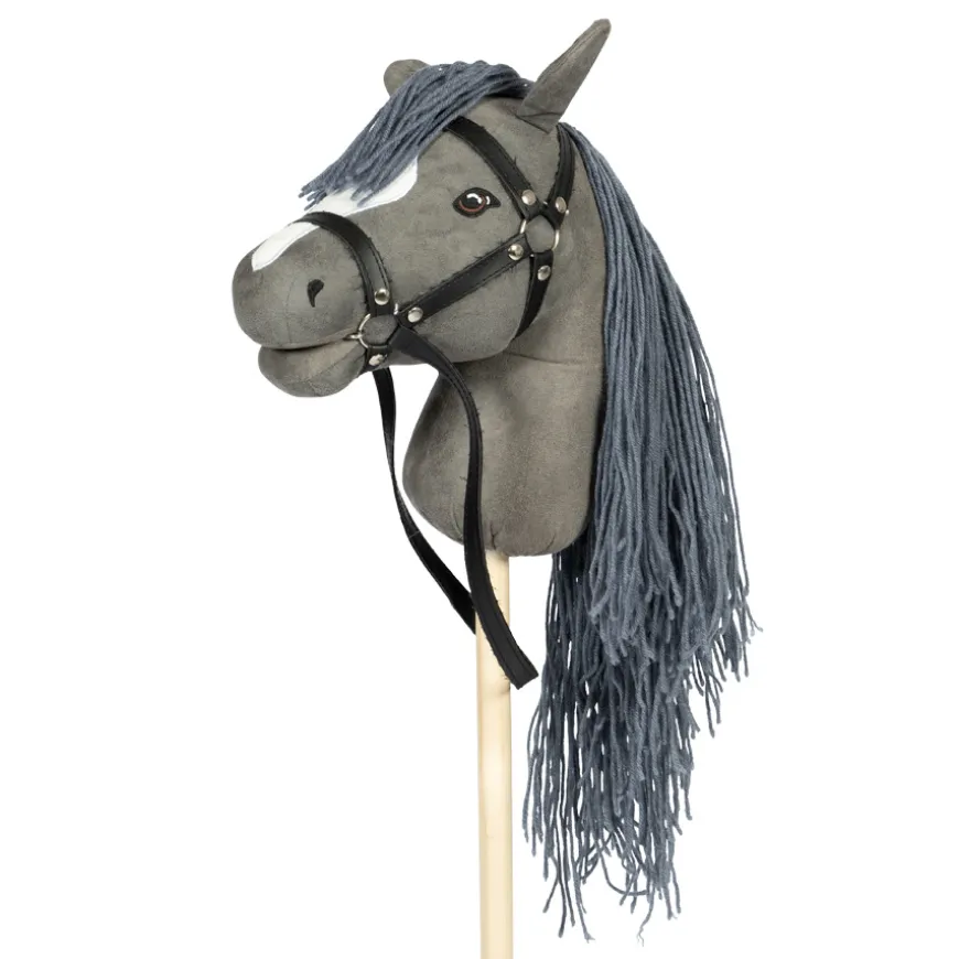 by ASTRUP Hobby Horse Steckenpferd mit geu00f6ffnetem Maul Grey