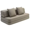 by KlipKlap KK 3 fold Sofa XL soft (140 cm) Sand