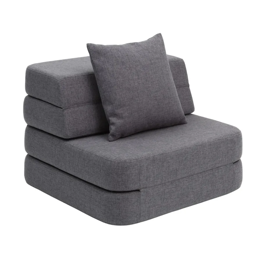 by KlipKlap KK 3 Fold Sofa Single Soft Blue grey