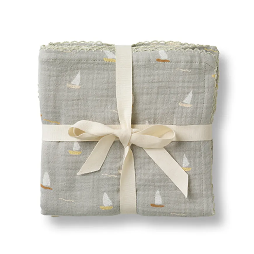 Dear April Mio Muslintuch Sailboats 3er-Set