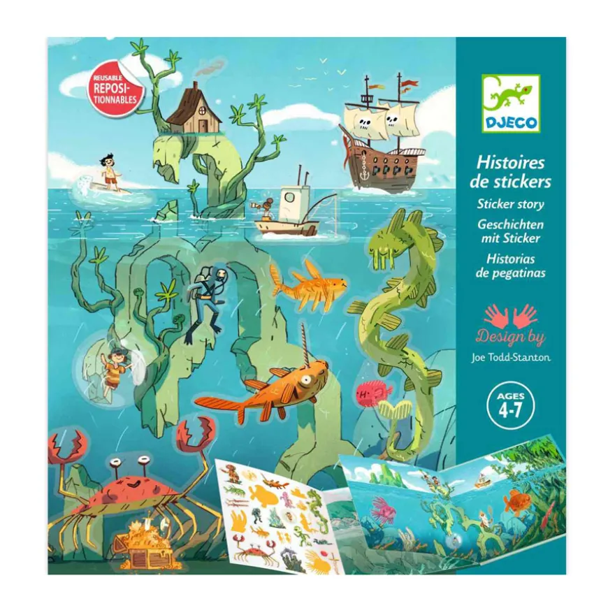 Djeco Geschichten mit Sticker Meeresabenteuer