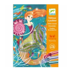 Djeco Glitzerkarten Meerjungfrauen