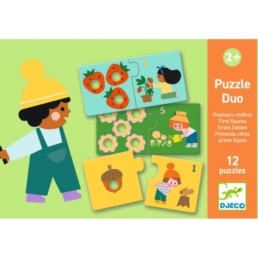 Djeco Lernspiel Puzzle duo Erste Zahlen