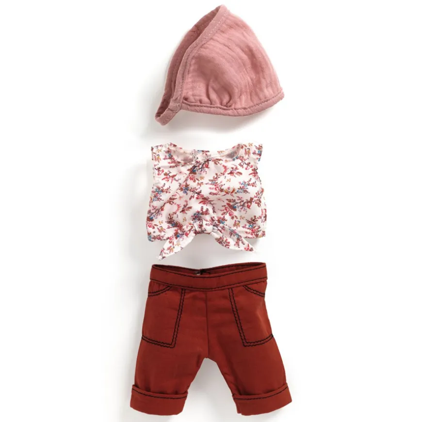 Djeco POMEA Puppenkleidung Lovely Burgundy