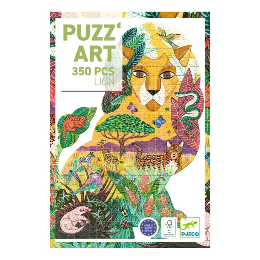 Djeco Puzzle: Puzz'Art Lu00f6we - 350 Teile