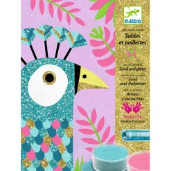 Djeco Sandbild Schillernde Vogelwelt