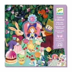 Djeco Sticker-Mu00e4rchen: Im Wunderland