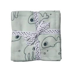 Done by Deer Tuch Swaddle Sea Friends Blue 2er-Set