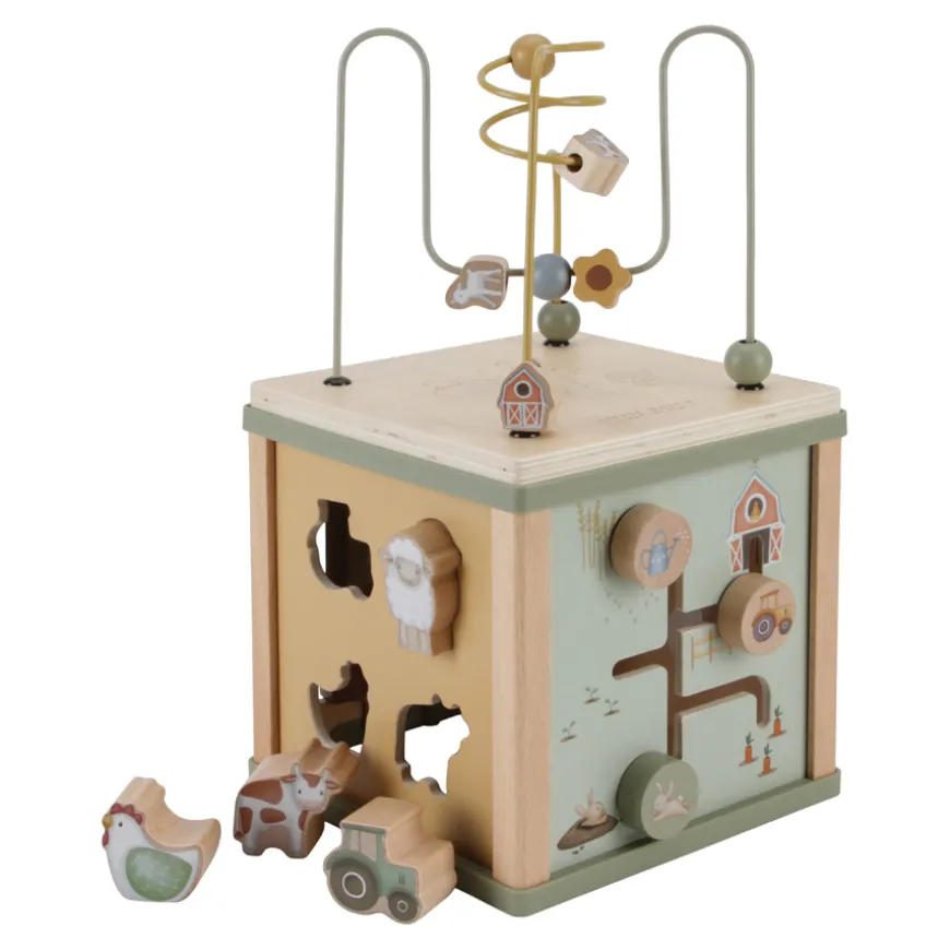 Little Dutch Holz-Aktivitu00e4ten-Wu00fcrfel Little Farm