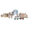 Little Dutch Holzeisenbahn Erweiterung Bauklu00f6tze Zoo 28-teilig