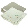 Little Dutch Musselintuch Swaddles 70 x 70 Little Farm / Olive 2er-Set