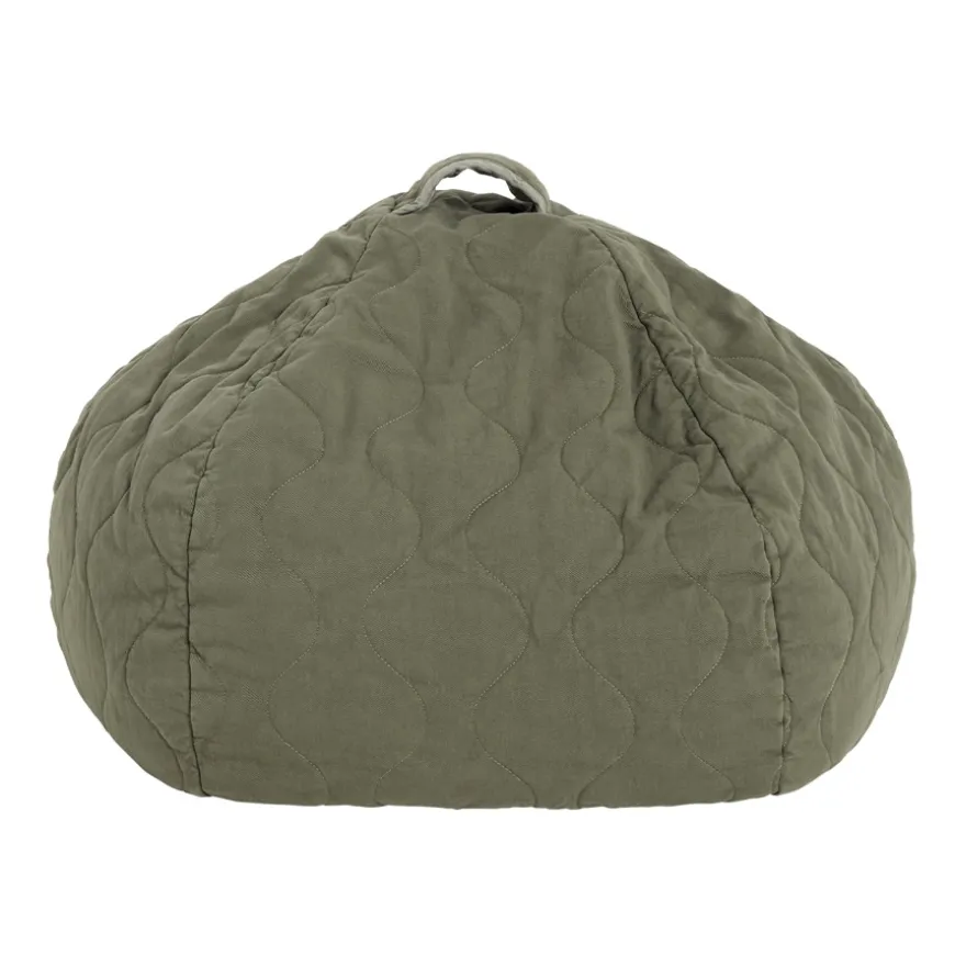 Nobodinoz Sitzsack Rund Gequiltet Landscape Vetiver