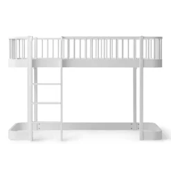 Oliver Furniture halbhohes Hochbett Wood Original Weiu00df - Leiter vorne 138 cm