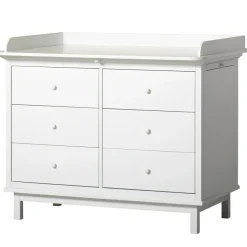 Oliver Furniture Seaside Wickelkommode 6 Schubladen Weiu00df