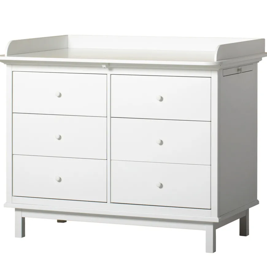 Oliver Furniture Seaside Wickelkommode 6 Schubladen Weiu00df