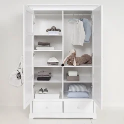 Oliver Furniture 2-tu00fcriger Kleiderschrank Weiu00df Hoch