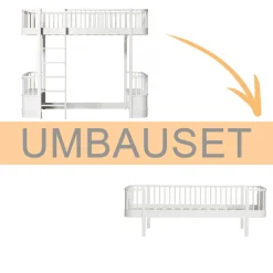 Oliver Furniture Umbauset Wood Original Hochbett zum Bettsofa Weiu00df