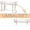 Oliver Furniture Umbauset Wood Original Halbhohes Hochbett zu Einzelbett, Weiu00df/Eiche