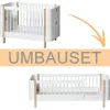 Oliver Furniture Umbauset Wood Mini+ Babybett zum Juniorbett Weiu00df/Eiche
