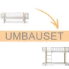 Oliver Furniture Umbauset Wood Original Bettsofa zum halbhohen Hochbett 138 cm weiu00df/Eiche