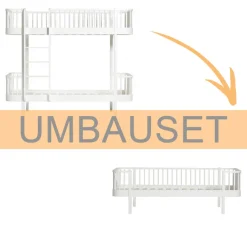 Oliver Furniture Umbauset Wood Original Etagenbett zum Bettsofa Weiu00df