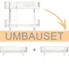 Oliver Furniture Umbauset Wood Original Etagenbett zu 2 Bettsofas Weiu00df
