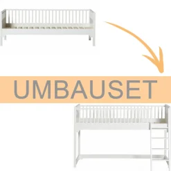 Oliver Furniture Umbauset Seaside Classic Einzelbett/Bettsofa zum halbhohen Hochbett