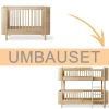Oliver Furniture Umbauset Wood Mini+ Babybett inkl. Umbauset Juniorbett zum halbhohen Etagenbett Eiche