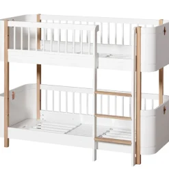 Oliver Furniture Wood Mini+ halbhohes Etagenbett Weiu00df/Eiche