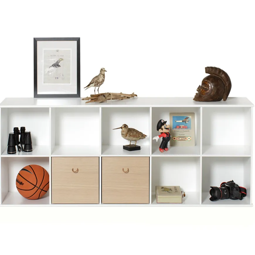 Oliver Furniture Wood Wand-Regal 5 x 2 Horizontal