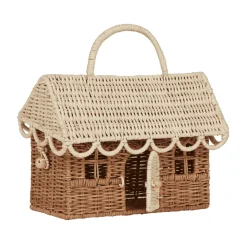 Olli Ella Korbtasche Rattan Gingerbread Casa Clutch