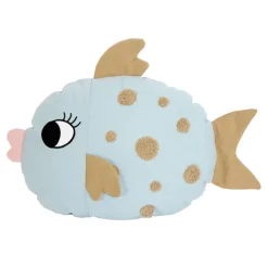 Roommate Kissen Fish Light Blue Bio-Baumwolle