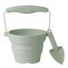 Scrunch Sandspielzeug Eimer & Schaufel Sage Green