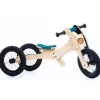 Trybike Dreirad / Laufrad Wood Blue 4 in 1