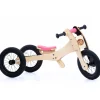 Trybike Dreirad / Laufrad Wood Pink 4 in 1