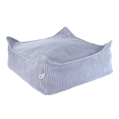 Wigiwama Pouf Ottoman Blueberry Blue Square Cord