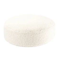 Wigiwama Pouf Ottoman Cream White Teddy